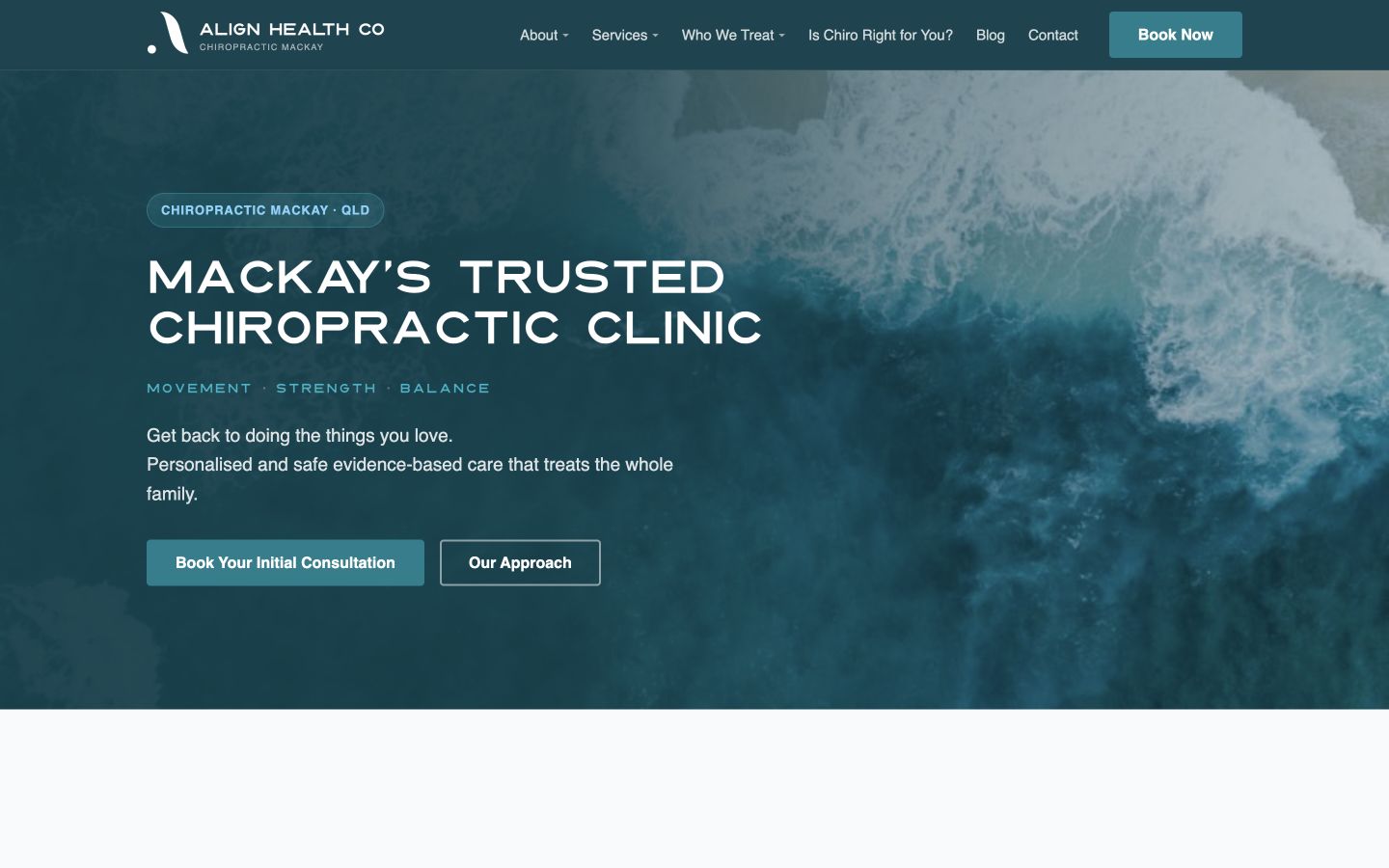Align Health Co homepage displayed on a desktop computer