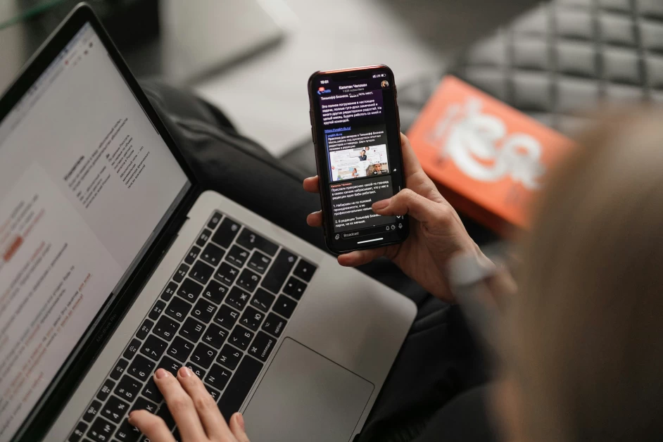 Laptop and Phone